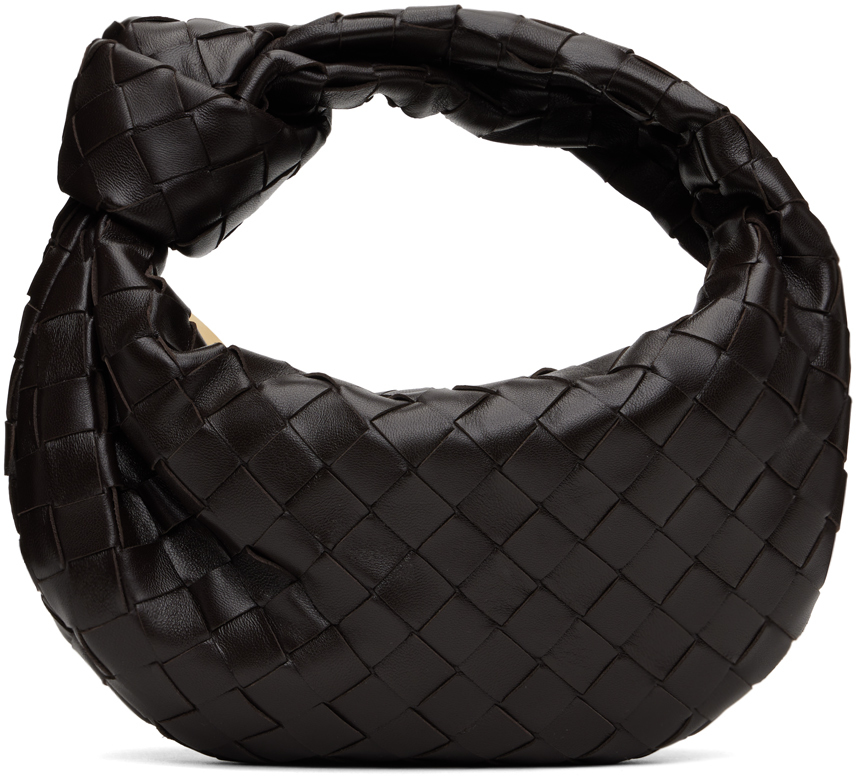 Shop Bottega Veneta ブラウン ミニ Jodie バッグ In 2127 Fondant Gold