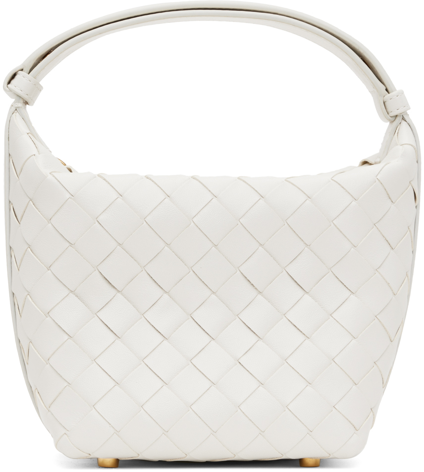 Shop Bottega Veneta ホワイト Candy Wallace バッグ In 9009 White-gold