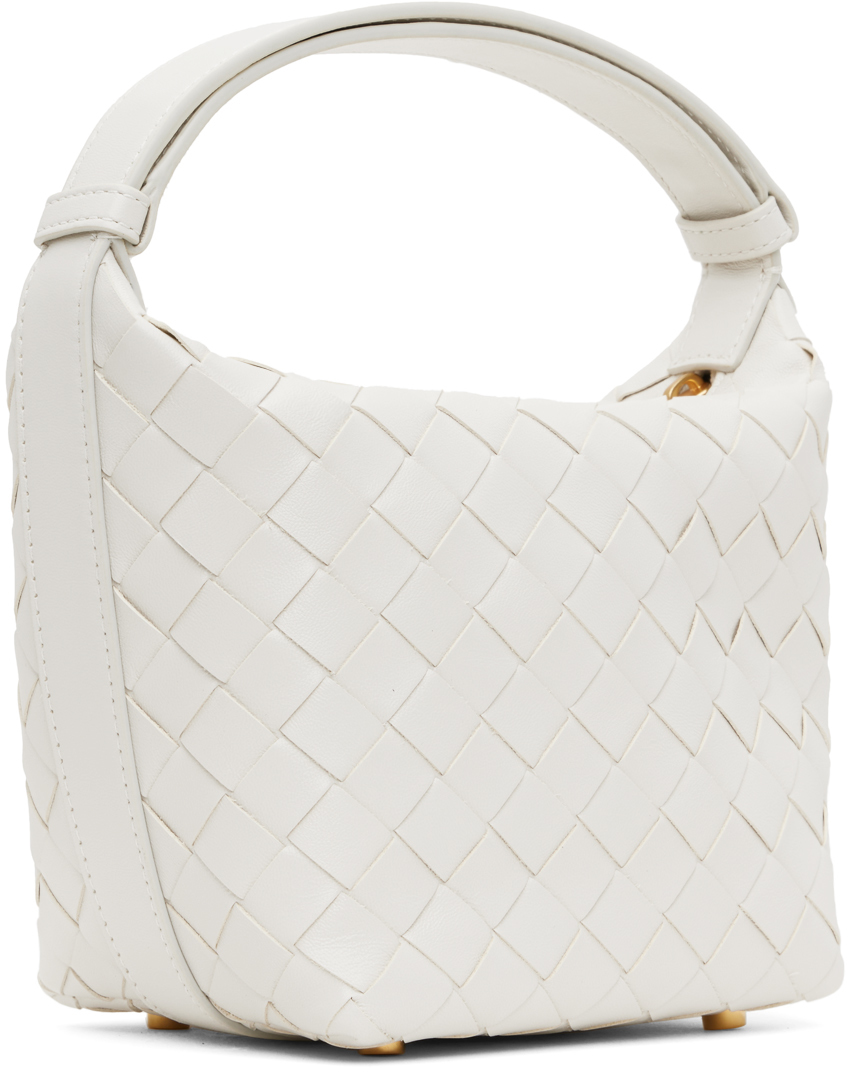 Bottega Veneta White Candy Wallace Bag In 9009 White-gold