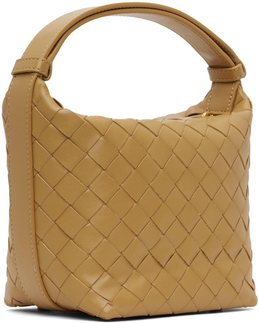 Bottega Veneta Candy Wallace Mini Leather Tote Bag In 9894 Dark Praline