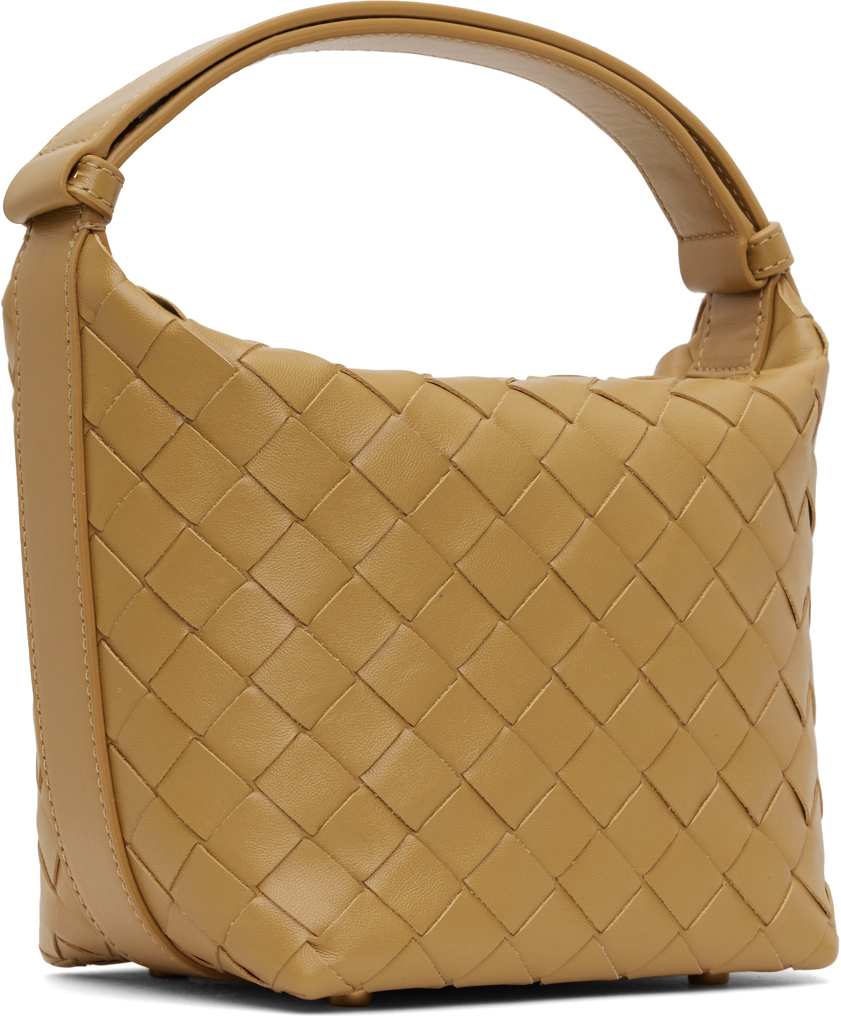 Bottega Veneta Candy Wallace Mini Leather Tote Bag In 9894 Dark Praline