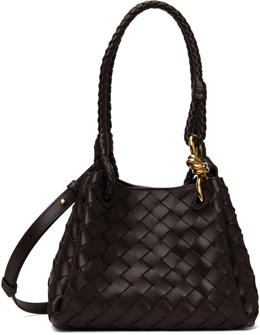 Bottega Veneta Andiamo Parachute Small Intrecciato Leather Shoulder Bag In 2190 Fondant-m Bras