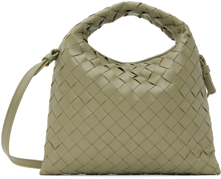 Bottega Veneta Mini Knitted Shoulder Bag In 2943 Travertine