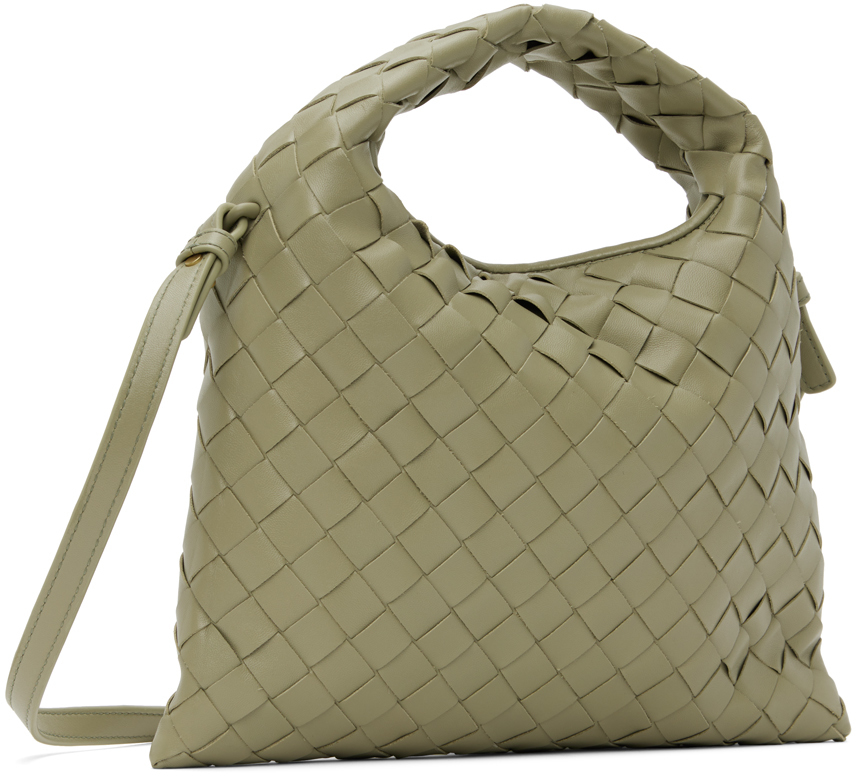 Bottega Veneta Mini Knitted Shoulder Bag In 2943 Travertine