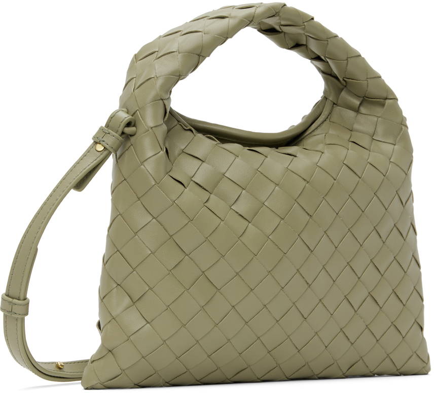 Bottega Veneta Mini Knitted Shoulder Bag In 2943 Travertine