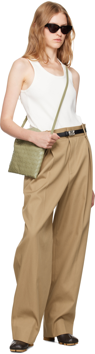 Bottega Veneta Mini Knitted Shoulder Bag In 2943 Travertine