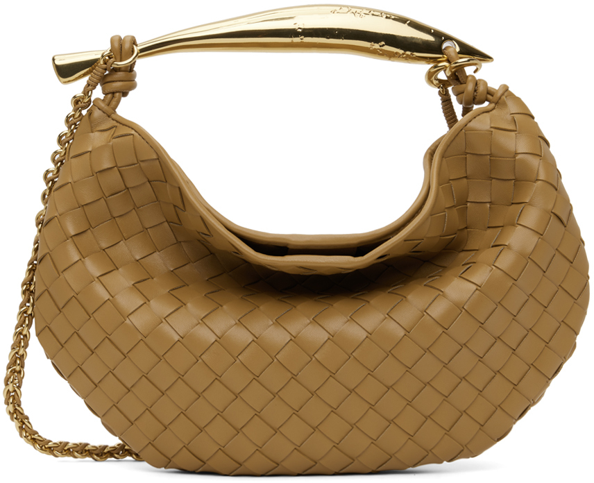 Shop Bottega Veneta Tan Sardine With Chain Bag In 9893 Drkpralin-mbras