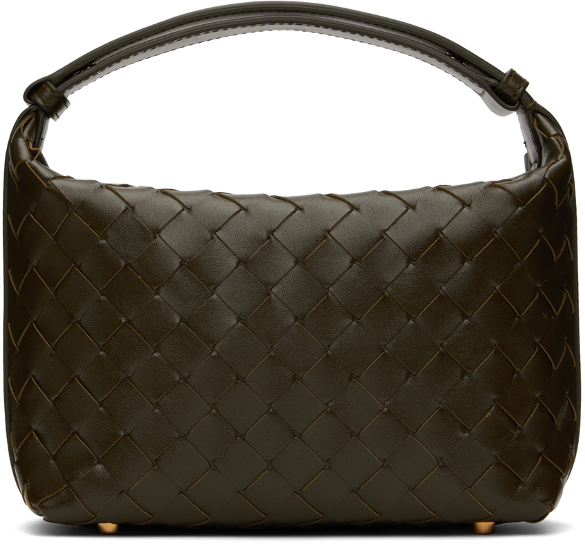 新作【Bottega Veneta】Wallace ミニ ショルダーバッグ、カーキ BOTTEGA VENETA Mini Wallace イントレチャートレザー