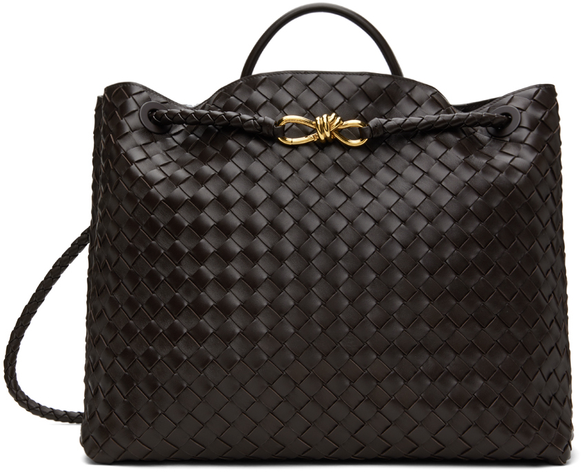 Shop Bottega Veneta ブラウン ラージ Andiamo トートバッグ In 2272 Fndnt-mbras-fnd