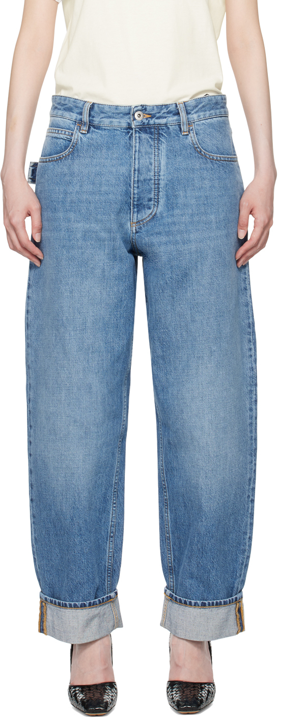 デニム・ジーパン Bottega Veneta Turned Up Jeans Bottega Veneta Vintage Indigo Turned Up Denim | REVERSIBLE
