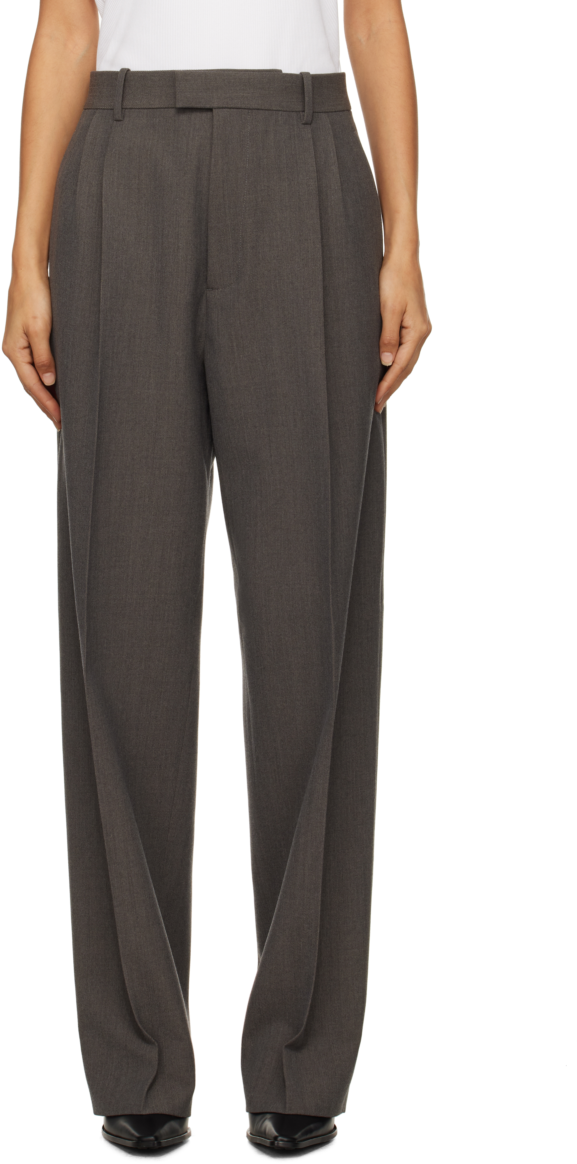 Gray Light Wool Trousers