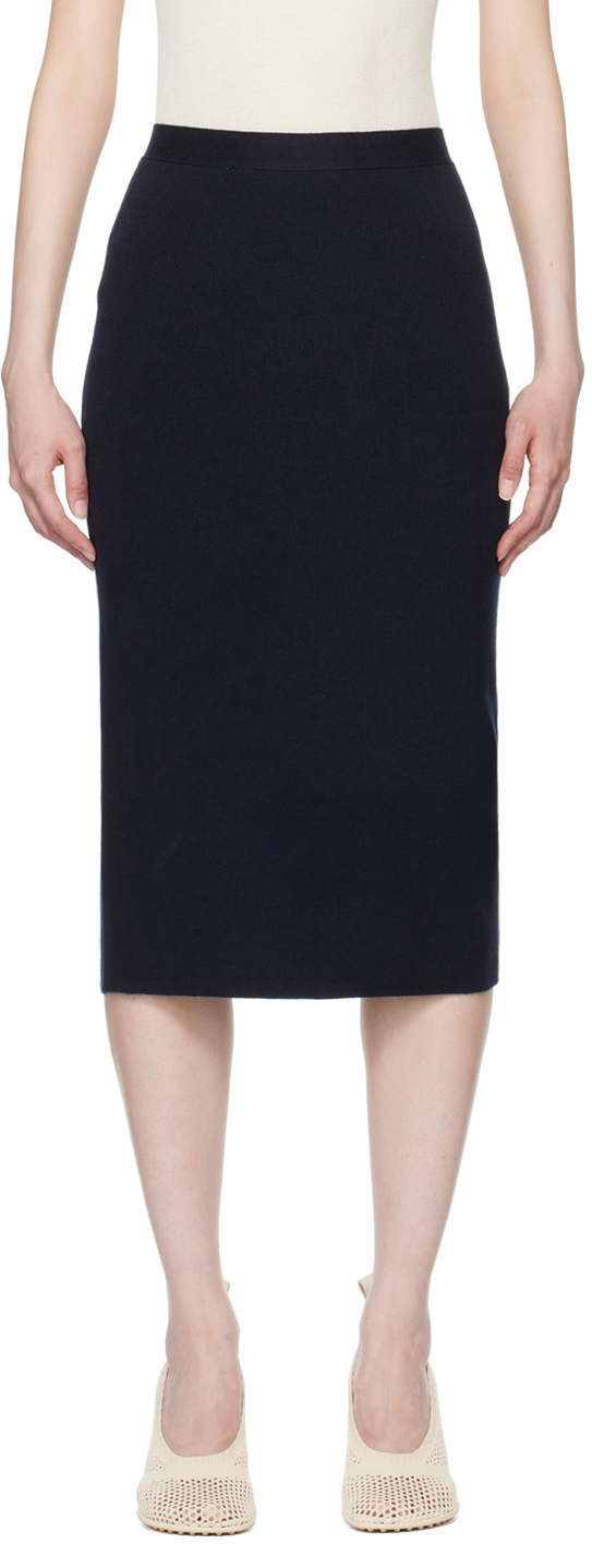 Navy Light Midi Skirt