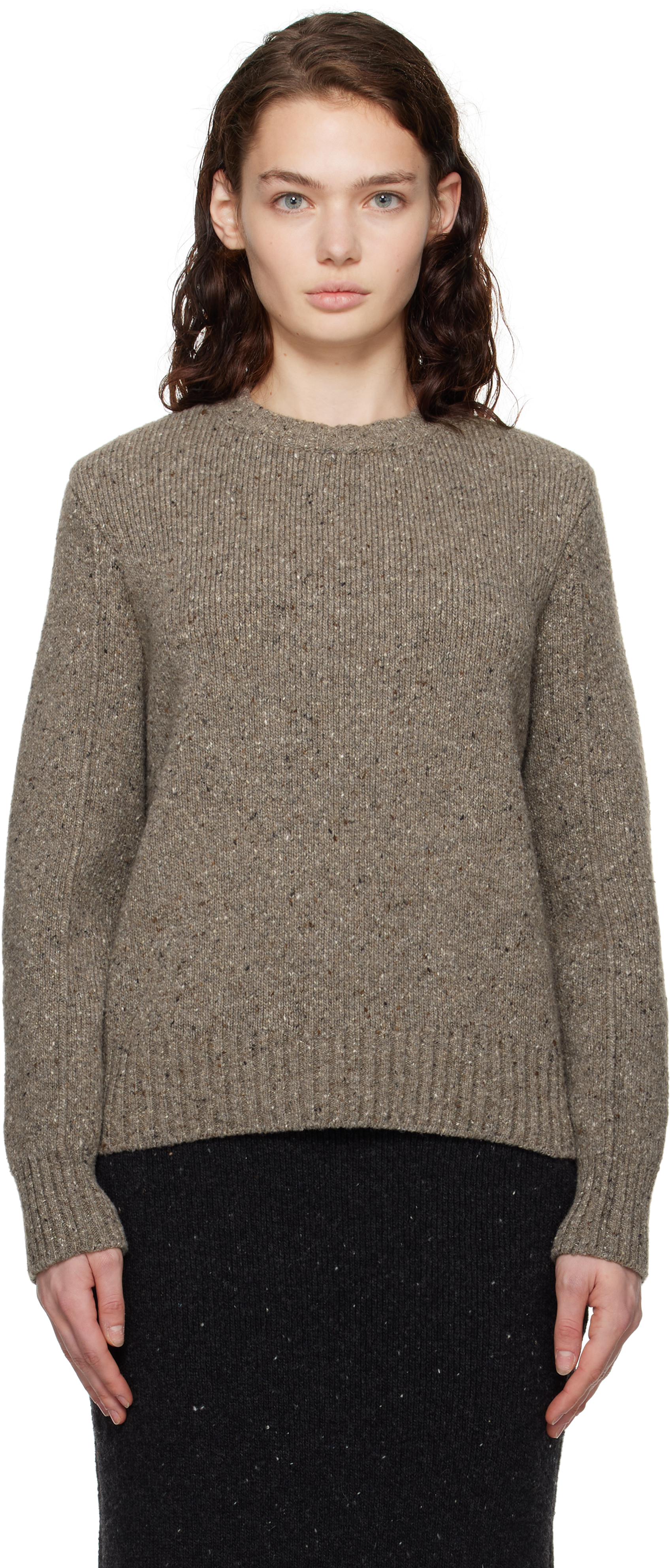 Gray Wool Tailored Sweater