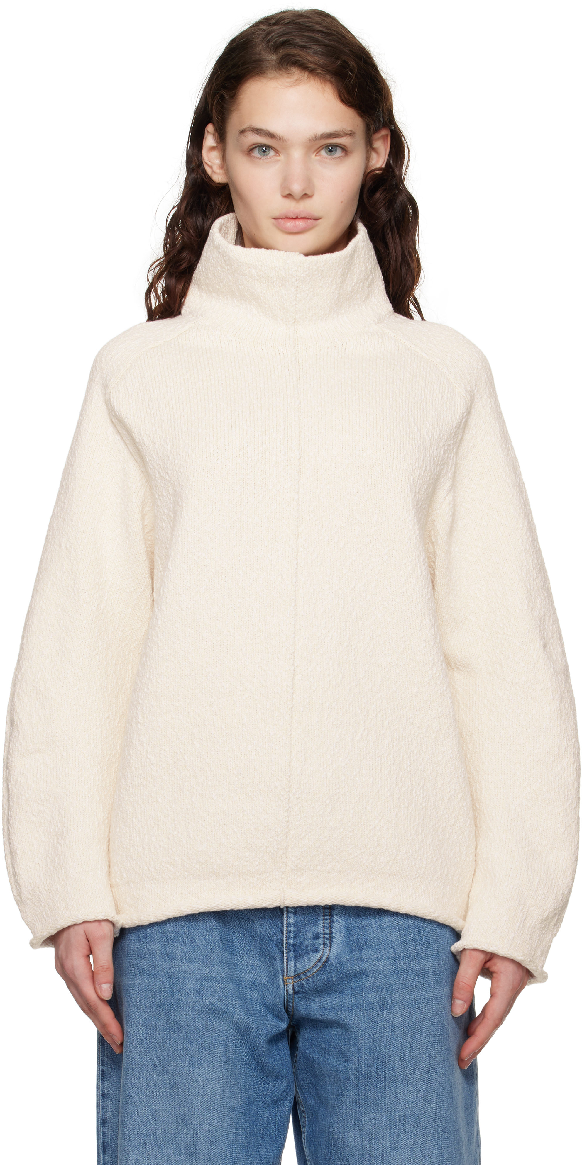 Bottega Veneta Fish Scale Wool High-Neck Sweater - Bergdorf