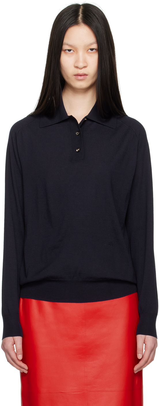 Navy Exposed Seam Polo