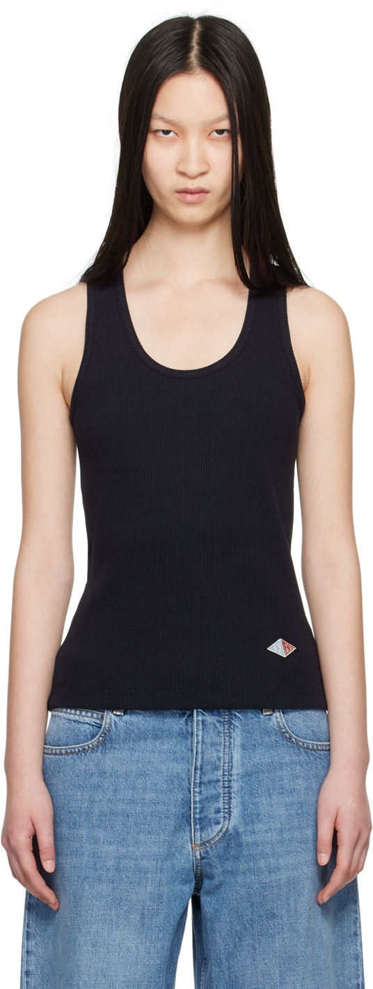 Navy Logo Patch Tank Top