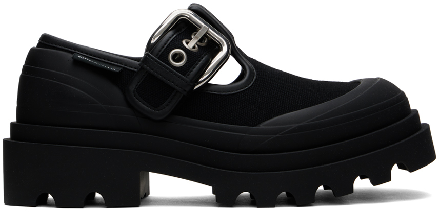Bottega Veneta: Black Trek Loafers | SSENSE