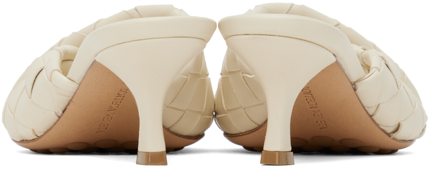 Bottega Veneta Blink Knitted Pattern High-heeled Sandals In 9031 Sea Salt