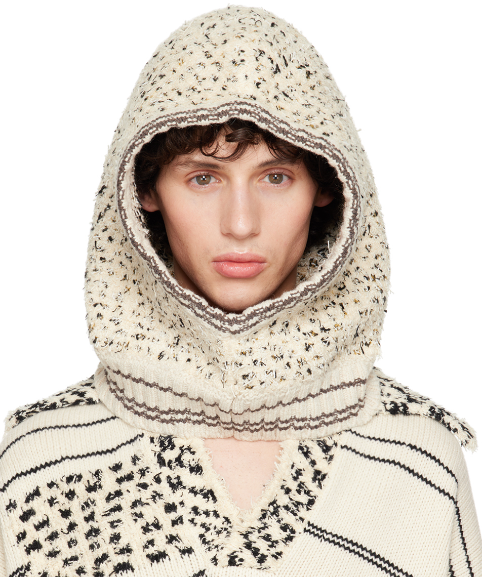 Bottega Veneta Beige Bouclé Knit Balaclava In 9581multico