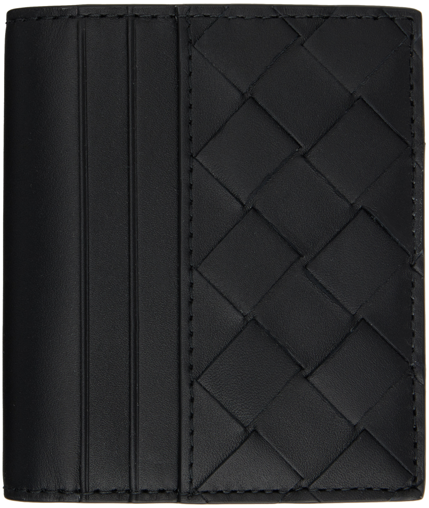 Bottega Veneta: Black 15 Bi-Fold Bill Wallet | SSENSE Canada