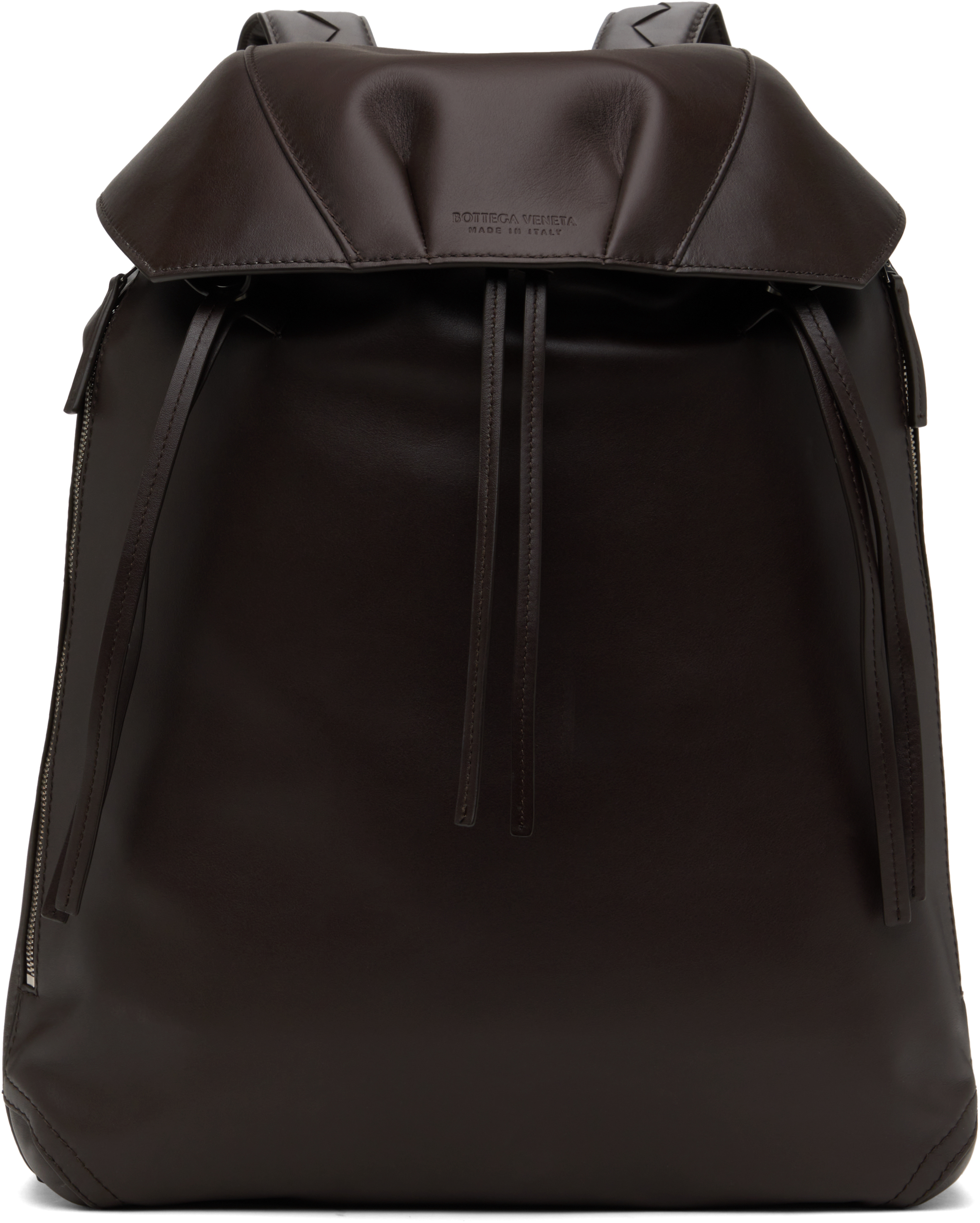 バッグ Bottega Veneta Vintage Brown Backpack Bottega Veneta Vintage Intrecciato Brown Woven Leather Mini