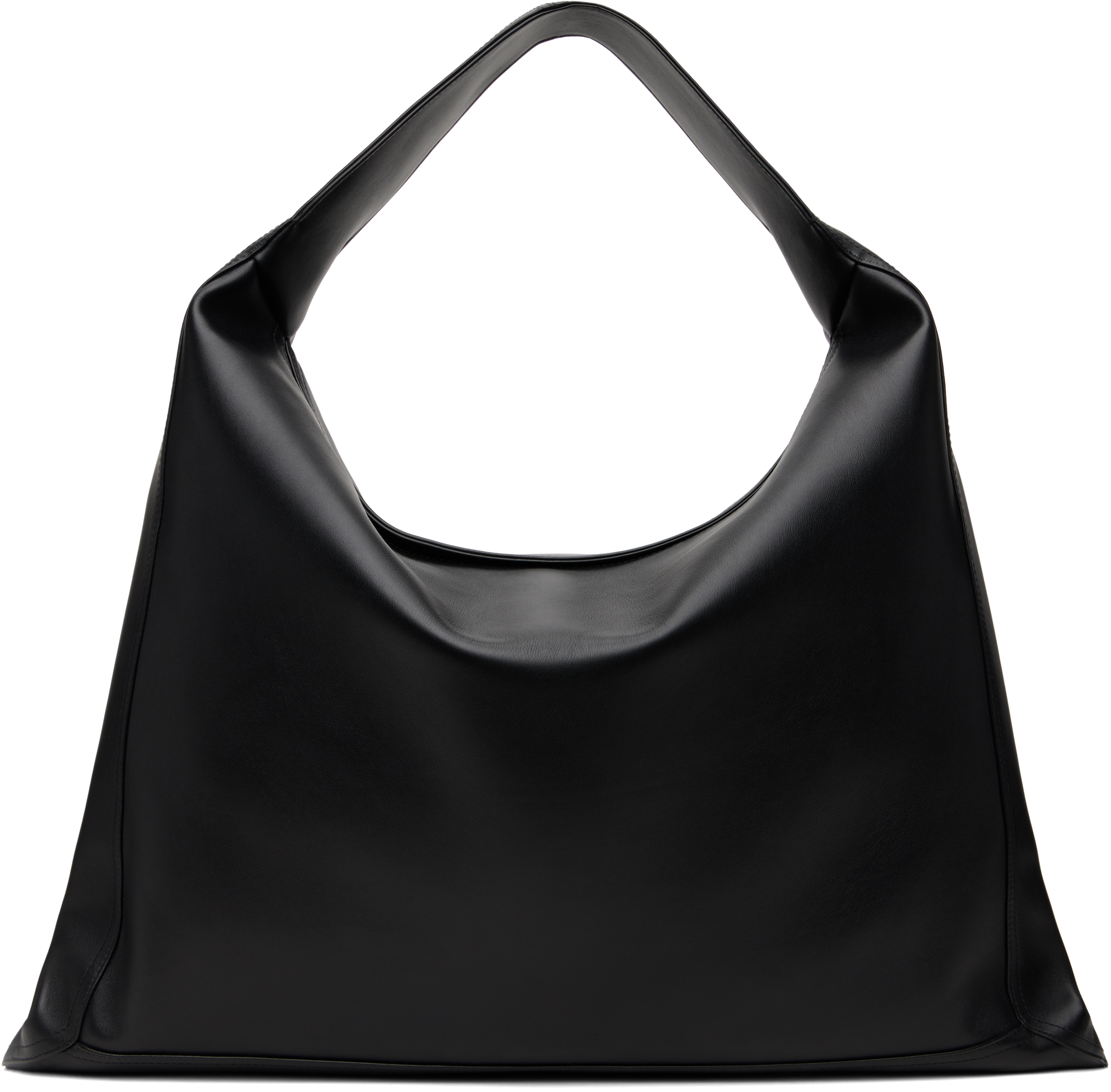 Bottega Veneta: ブラック ラージ Hop トートバッグ | SSENSE 日本