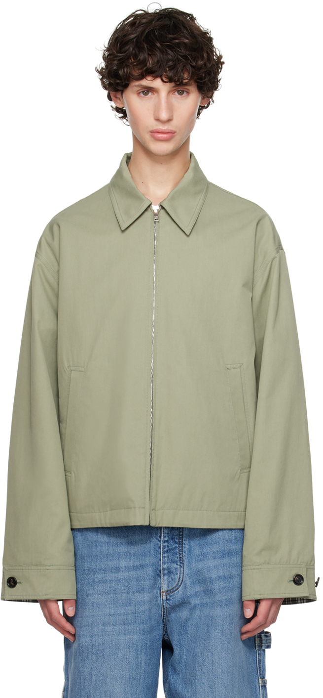 Shop Bottega Veneta Khaki Light Jacket In 3025 Juniper