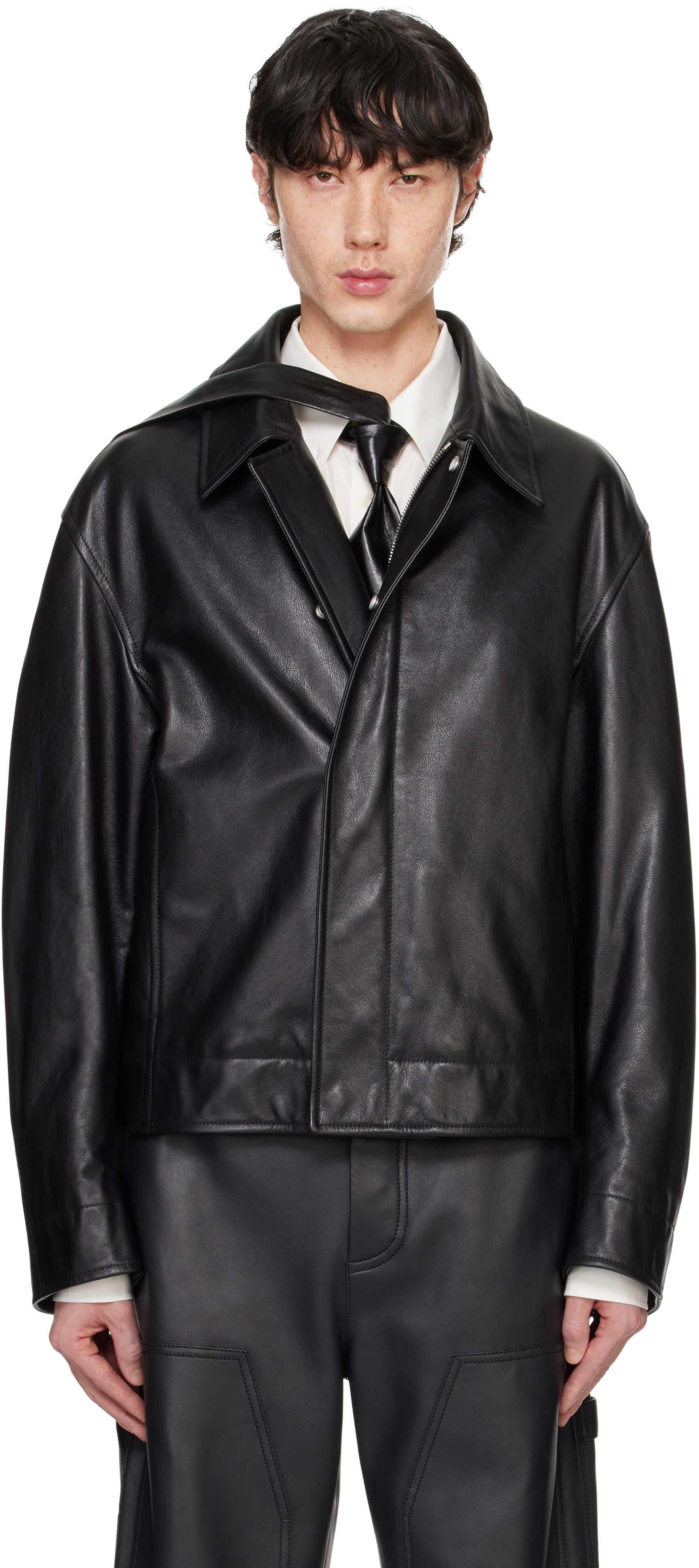 Black Natural Calf Leather Jacket