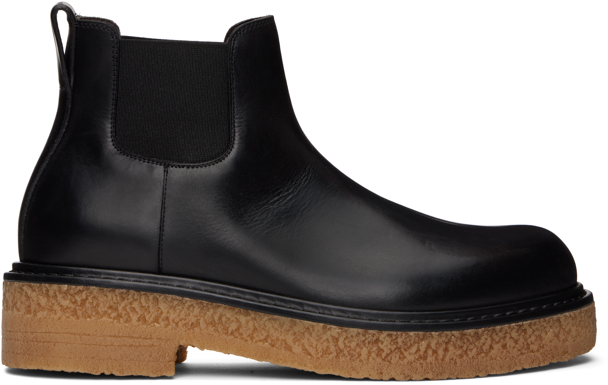 BOTTEGA VENETA BLACK HADDOCK CHELSEA BOOTS 