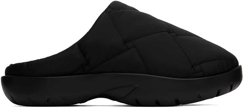 Shop Bottega Veneta Black Snap Slip-on Loafers In 1000 Black