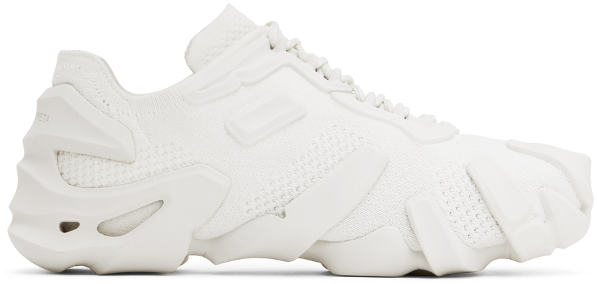 Shop Bottega Veneta White Flex Sneakers In 9122 Optic White