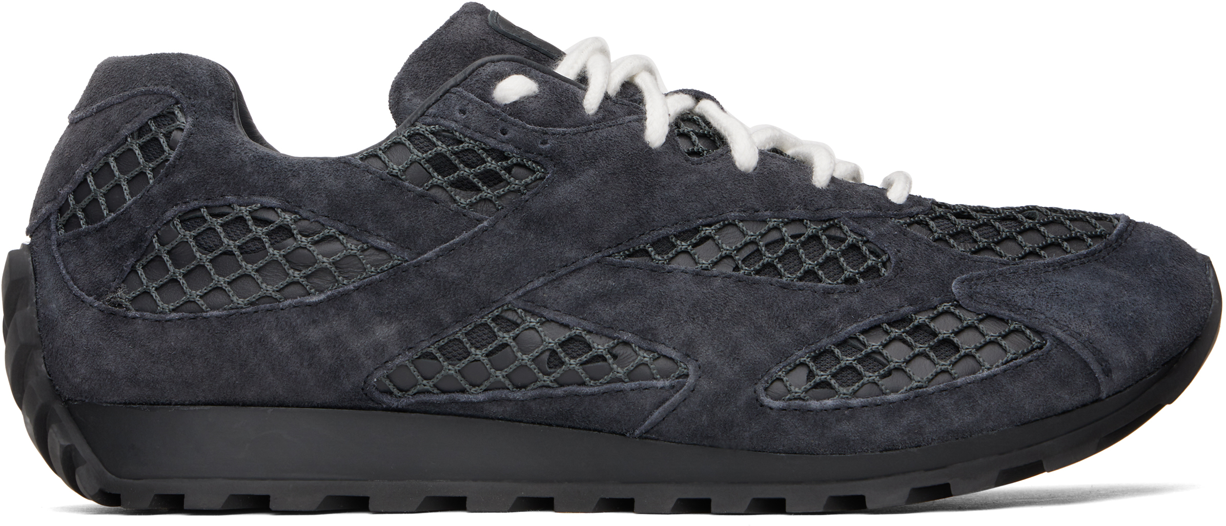 Shop Bottega Veneta Navy Orbit Sneakers In Shadow