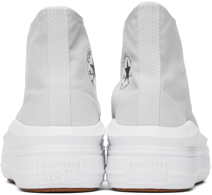 Converse Off-white Chuck Taylor All Star Move Platform Sneakers In Fossilized/white/bla