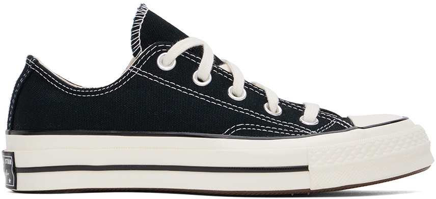 Shop Converse Black Chuck 70 Low Top Sneakers In Black/black/egret