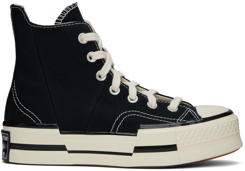 Shop Converse Black Chuck 70 Plus Sneakers In Black/egret/black