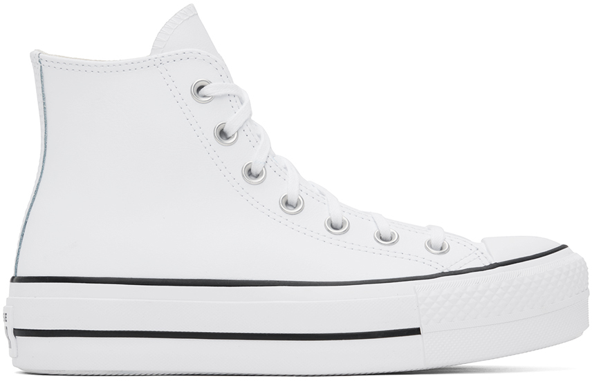 White Chuck Taylor All Star Lift Leather High Sneakers