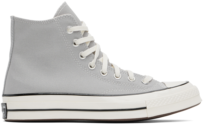 Shop Converse Gray Chuck 70 High Top Sneakers In Grey Area/egret/blk