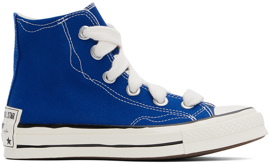 Shop Converse Blue Chuck 70 Sketch High Top Sneakers In Blue/white/black