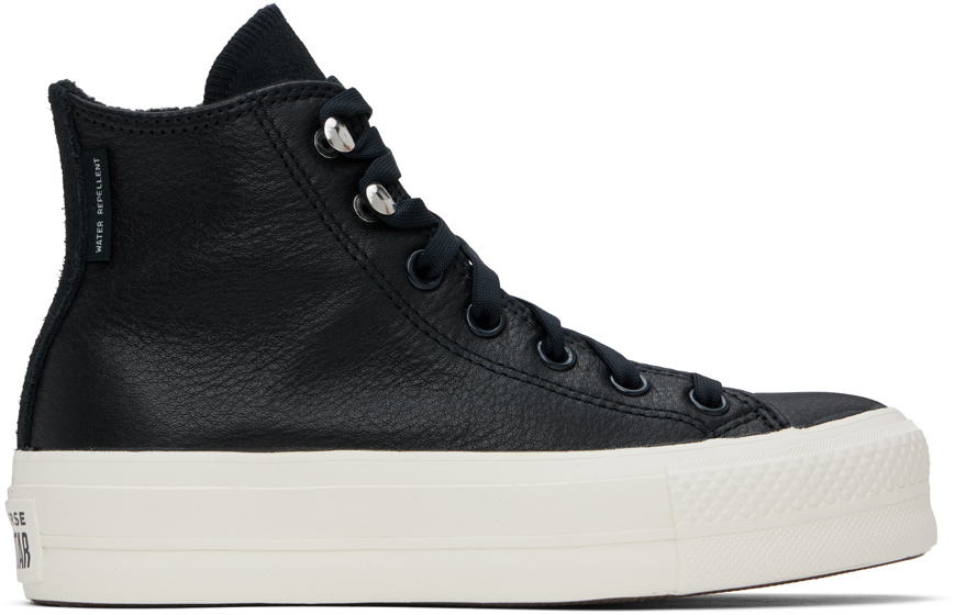 Shop Converse Black Chuck Taylor All Star Lift Platform Sneakers In Black/black/egret