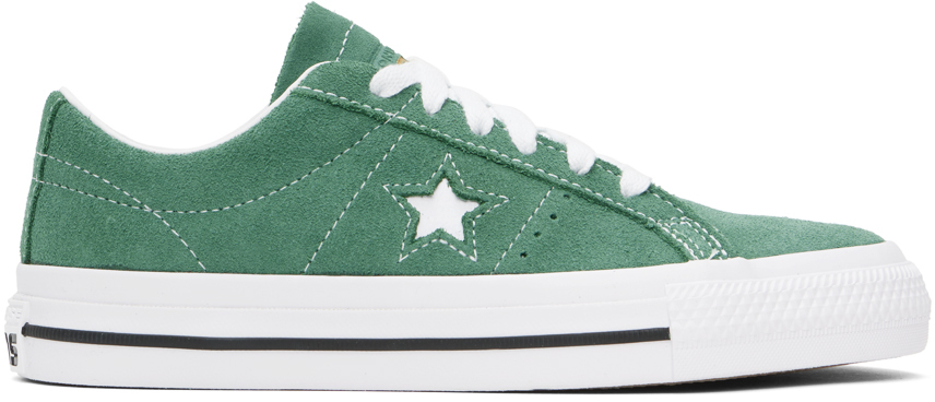Shop Converse Green Cons One Star Pro Sneakers In Admiral Elm/white/bl