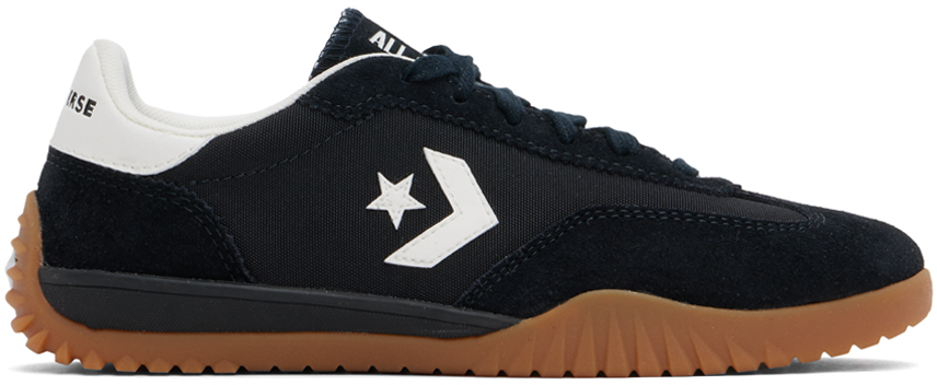 Shop Converse Black Run Star Trainer Low Top Sneakers In Black/egret/honey