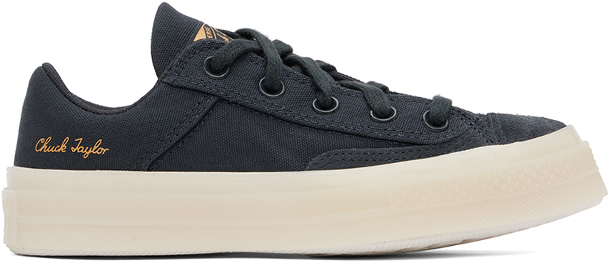 Shop Converse Navy Chuck 70 Marquis Low Top Sneakers In Nightfall Grey/gold