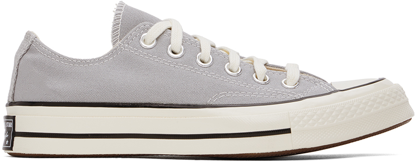 Shop Converse Gray Chuck 70 Low Top Sneakers In Grey Area/egret/blk