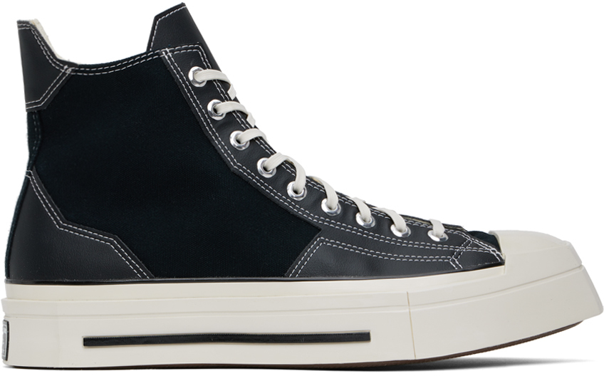 Shop Converse Black Chuck 70 De Luxe Squared Sneakers In Black/black/egret