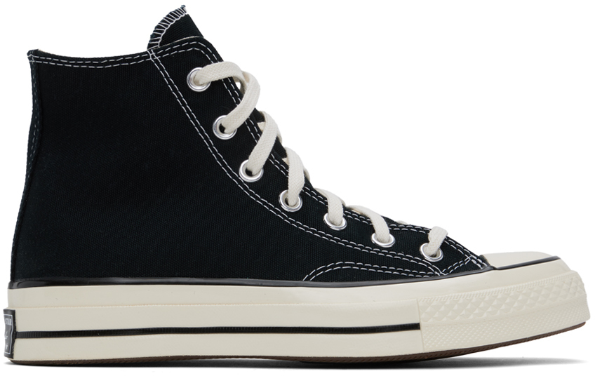 Shop Converse Black Chuck 70 High Top Sneakers In Black/black/egret