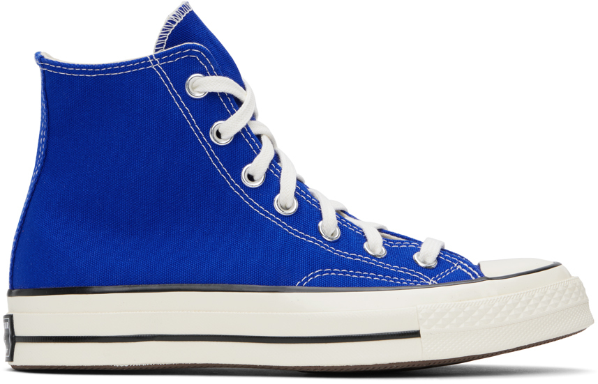 Shop Converse Blue Chuck 70 High Top Sneakers In Nice Blue/black/egre