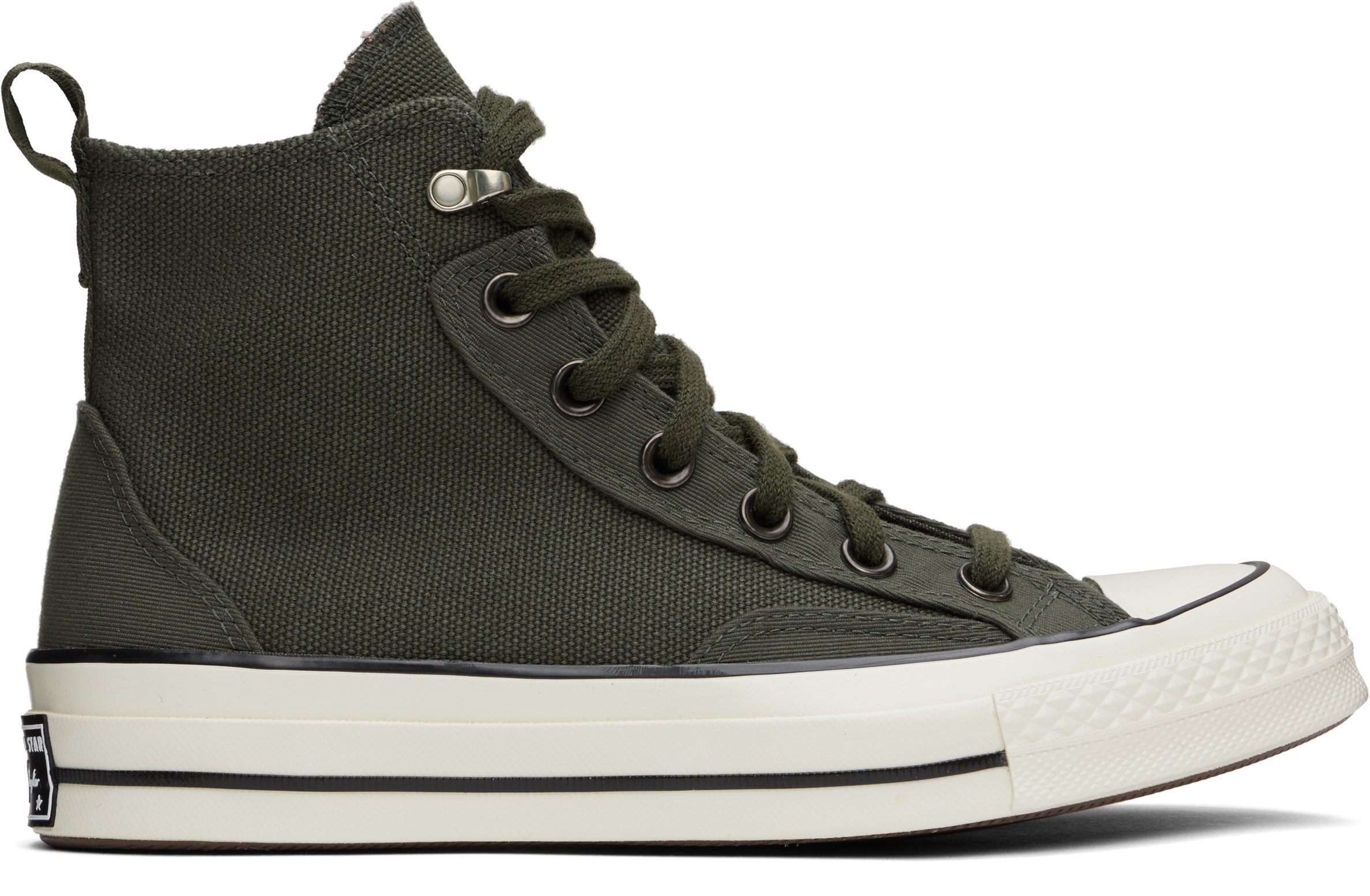 Shop Converse Khaki Chuck 70 Jungle Cloth Overlay Sneakers In Cave Green/cave Gree