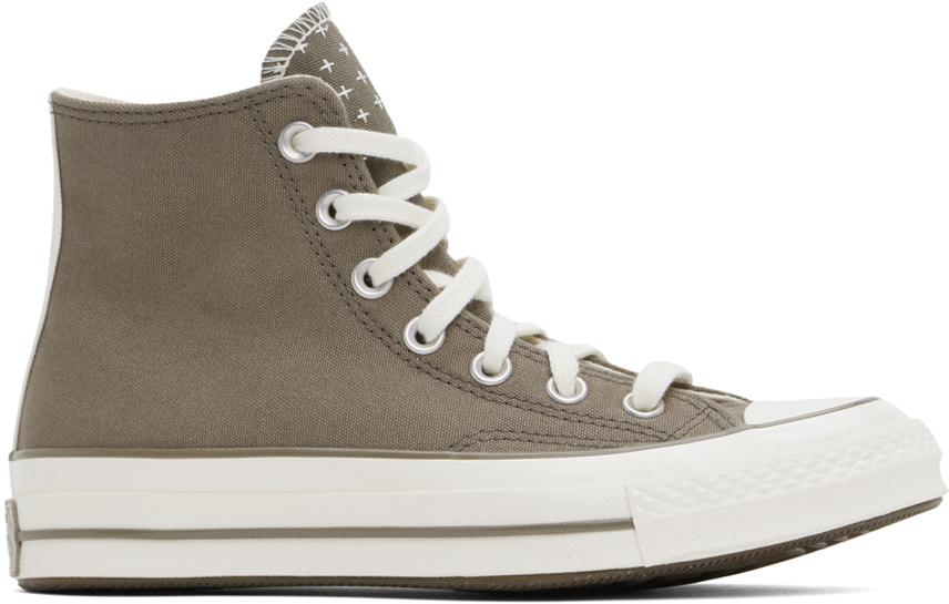 Shop Converse Taupe Chuck 70 Worn-in High Top Sneakers In Classic Taupe/classi