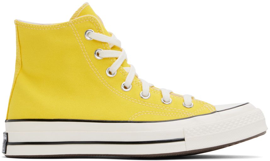 Baskets montantes Chuck 70 jaunes Converse en solde