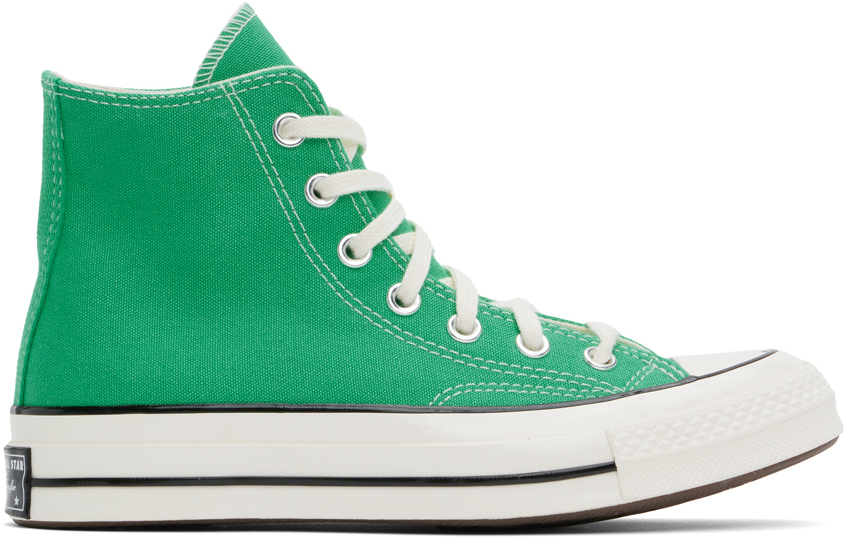 Shop Converse Green Chuck 70 High Top Sneakers In Apex Green/egret/bla